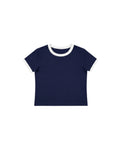 Ringer Baby Tee Navy