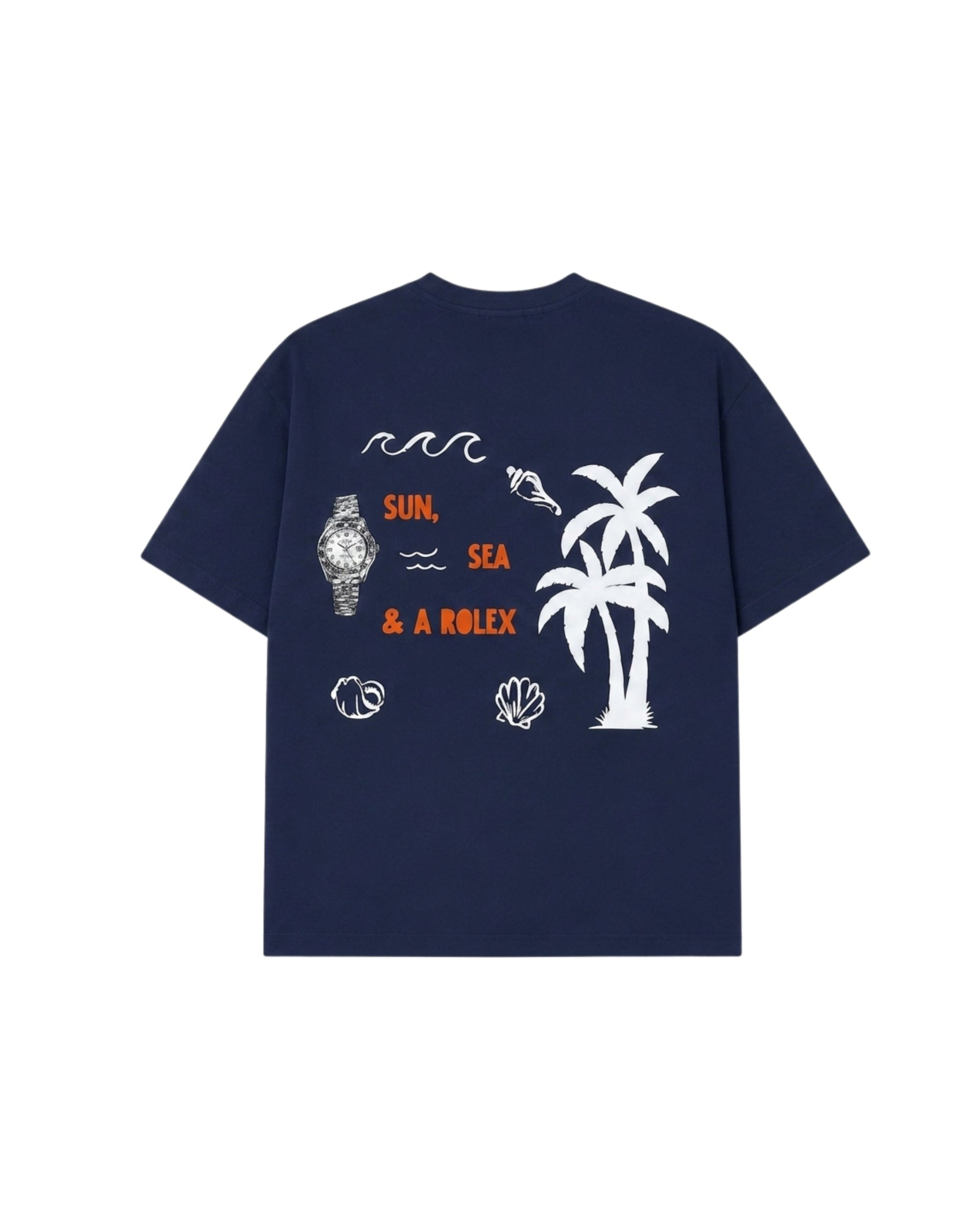 Sun Sea Rolex Boxy Tee Navy