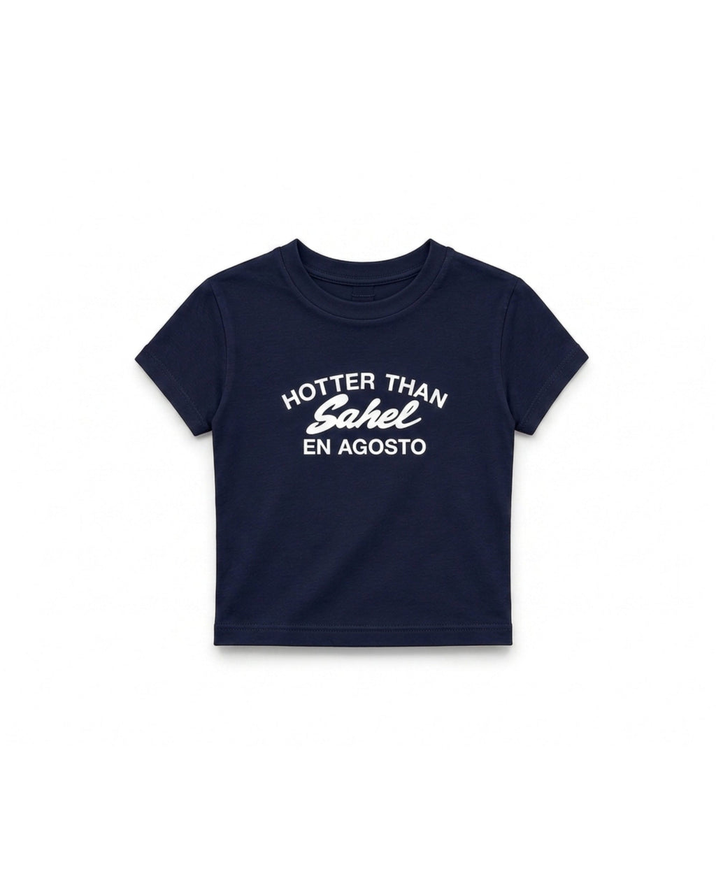 Hotter Than Sahel Baby Tee Navy