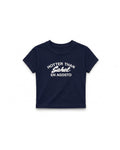Hotter Than Sahel Baby Tee Navy