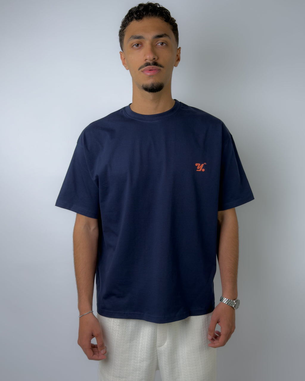 Sun Sea Rolex Boxy Tee Navy Front