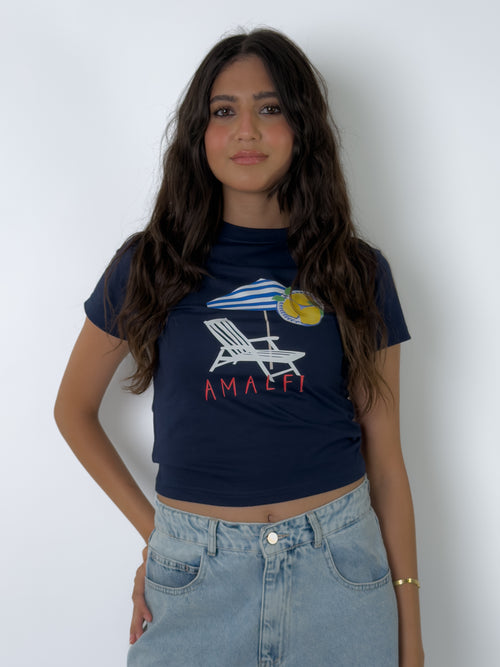 Amalfi Baby Tee Navy